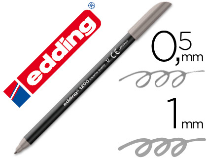 Rotulador edding 1200 tinta gris